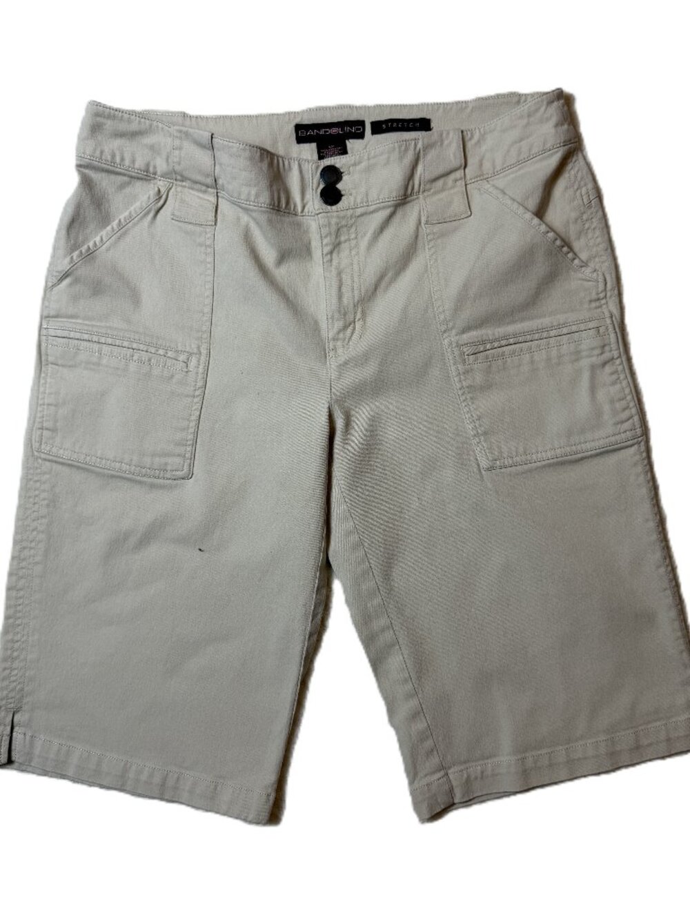 Bandolino Women’s Size 12 Ivory Stretch Bermuda Walking Shorts